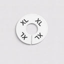 10 Pcs 3-1/2" Clothing Rack Size Dividers SIZE XL-Extra Large, White Plastic Round Hanger Dividers for Retail Store & Closet Organization