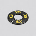 10 Pcs 3-1/2" Clothing Rack Size Dividers SIZE XS-Extra Small, Black Plastic Round Hanger Dividers for Retail Store & Closet Organization