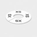 10 Pcs 3-1/2" Clothing Rack Size Dividers SIZE XS-Extra Small, White Plastic Round Hanger Dividers for Retail Store & Closet Organization