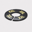 10 Pcs 3-1/2" Clothing Rack Size Dividers SIZE XXL-2 Extra Large, Black Plastic Round Hanger Dividers for Retail Store & Closet Organization