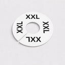 10 Pcs 3-1/2" Clothing Rack Size Dividers SIZE XXL-2 Extra Large, White Plastic Round Hanger Dividers for Retail Store & Closet Organization