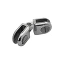10 Pcs Chrome Glass Door Hasp Pair, Connector Hardware for 3/16” Tempered Glass Display Cases & Shelving