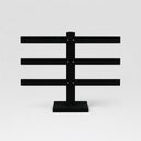 10" x 9" Black Velvet 3 Bar Earring Display Stand – Jewelry Showcase Box Organizer for Retail, Boutique & Collector Displays