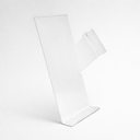 2 Pcs 10" x 4" Slatwall Clear Acrylic Shoe Display Shelf, Right Profile Retail Shoe Holder, Wall Mounted Slatwall Fixture for Store, Boutique & Closet Organization