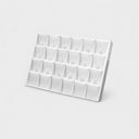 2 Pcs 10" x 7-1/2" White Faux Leather Earring Display Tray – 24 Pair Jewelry Organizer Insert, Jewelry Tray for Earrings & Pendants Display Box for Store & Home