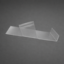 2 Pcs 10" x 4" Slatwall Clear Acrylic Shoe Display Shelf, Left Profile Retail Shoe Holder, Wall Mounted Slatwall Fixture for Store, Boutique & Closet Organization