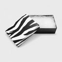 10 Pcs 3-1/2" x 3-1/2" x 1" Zebra Print Jewelry Gift Boxes, Cotton Filled Animal Pattern Present Boxes for Rings, Earrings & Accessories
