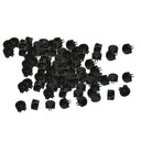 10 Pcs Black Plastic Wire Grid Connectors, Snap-On Mesh Organizer Mini Binning Clips for Grid Panels & Wire Displays