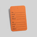 1000 Pcs 1-3/4"x 2-7/8" Orange Merchandise Coupon Price Tags, Perforated Clothing Tags for Retail Pricing & Inventory
