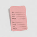 1000 Pcs 1-3/4"x 2-7/8" Pink Merchandise Coupon Price Tags, Perforated Clothing Tags for Retail Pricing & Inventory
