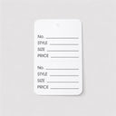 1000 Pcs Large White Merchandise Coupon Price Tag Clothing Perforated 1-3/4"x 2-7/8"