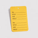 1000 Pcs 1-3/4"x 2-7/8" Yellow Merchandise Coupon Price Tags, Perforated Clothing Tags for Retail Pricing & Inventory