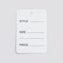 1000 Pcs 1-1/4" x 1-7/8" Small White Merchandise Price Tags, Perforated Clothing Tags for Retail, Inventory & Labeling