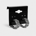 100 Pcs 2" x 2" Black Plastic Earring Display Cards – Plain Jewelry Hang Cards for Retail Stores, Boutiques & Craft Displays