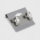 100 Pcs 2" x 2" Gray Plastic Earring Display Cards – Plain Jewelry Hang Cards for Retail Stores, Boutiques & Craft Displays