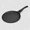 11" x 7-1/2" Aluminum Round Griddle Plancha Pan – Marble Nonstick Coating with Long Handle for Grilling, Frying & Everyday Cooking