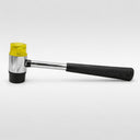 11” Double Face Rubber Mallet, Soft Impact Hammer with Tubular Steel Handle & Non-Slip Grip