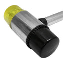 11” Double Face Rubber Mallet, Soft Impact Hammer with Tubular Steel Handle & Non-Slip Grip