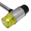 11” Double Face Rubber Mallet, Soft Impact Hammer with Tubular Steel Handle & Non-Slip Grip