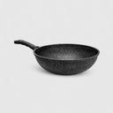 Made in Korea 12" Nonstick Marble Wok Pan, Frying & Cooking Wok for Gas Stove, Marble Coated Cookware Stir Fry Pan