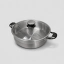 12 Quart Stainless Steel Low Pot 13-1/2" Cooking Pot, Low Stock Pot for Stews, Soups, Braising & One-Pot Meals