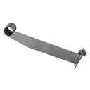 12” Chrome Slatwall Hangrail Bracket Holds 1-1/4” Round Tube, Heavy Duty Retail Display Support for Clothing Rack & Store Fixture