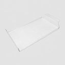 12-1/2" L x 7" W Clear Lucite Acrylic Slatwall Hat Shelf, Retail Wall Mounted Cap Display Holder, Store Fixture for Boutique & Closet Organization