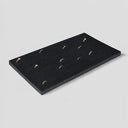 14" x 7-1/2" x 1/2" Black Velvet Foam Ring Display Tray Insert – 72 Slot Jewelry Organizer Pad Retail Showcase Case Display