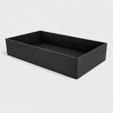 3" Deep Black Stackable Jewelry Tray, Organizer Display Case for Rings, Earrings & Accessories