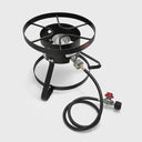 15" x 15" High Pressure Round Propane Stove Burner – 50,000 BTU Outdoor Gas Burner with CSA Regulator for Camping, Boiling & Tailgating