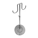 Adjustable Chrome Double Purse Display Stand, 15”–28” Height Retail Store Fixture for Handbags & Accessories