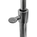 Adjustable Chrome Double Purse Display Stand, 15”–28” Height Retail Store Fixture for Handbags & Accessories