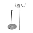 Adjustable Chrome Triple Purse Display Stand, 15”–28” Height Retail Store Fixture for Handbags & Accessories