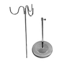 Adjustable Chrome Triple Purse Display Stand, 15”–28” Height Retail Store Fixture for Handbags & Accessories