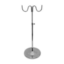 Adjustable Chrome Triple Purse Display Stand, 15”–28” Height Retail Store Fixture for Handbags & Accessories