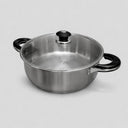 16 Quart Stainless Steel Low Pot 15" Cooking Pot, Low Stock Pot for Stews, Soups, Braising & One-Pot Meals
