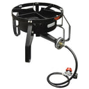 16" Cooking Surface Single Burner Outdoor Stove, Heavy Duty Steel Frame, 12" Tall Propane Gas Cooker for Camping & Outdoor Cooking