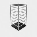 Rotating Earring Display Stand 360° – Countertop Jewelry Rack Holds 96 Earring Cards, 17” H x 10” W x 10” L Retail Fixture