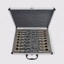 17 Pc HSS Cobalt Silver & Deming Drill Bit Set, 1/2" Reduced Shank Metal Drill Bits
