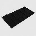 18-Compartment Black Velvet Jewelry Tray Insert – 14" x 7.5" Organizer Liner for Rings, Earrings & Small Accessories