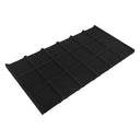 18-Compartment Black Velvet Jewelry Tray Insert – 14" x 7.5" Organizer Liner for Rings, Earrings & Small Accessories
