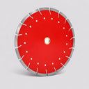 Red 16'' x .140'' x 1'' Diamond Saw Blade, Wet/Dry Segmented Cutting Disc for Concrete, Brick & Masonry