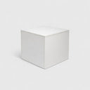 White 18” x 18” x 18” Cube Pedestal Display – Knockdown Retail Base Fixture for Store, Boutique & Showroom Merchandising