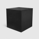 18" x 18" x 24" Black Knockdown Pedestal Display Base, Cube Box Retail Fixture for Store, Boutique, Gallery & Showroom Merchandising