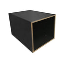 18" x 18" x 24" Black Knockdown Pedestal Display Base, Cube Box Retail Fixture for Store, Boutique, Gallery & Showroom Merchandising