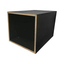 18" x 18" x 24" Black Knockdown Pedestal Display Base, Cube Box Retail Fixture for Store, Boutique, Gallery & Showroom Merchandising