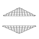 2 Pcs Black Corner Triangle Wire Grid Shelf 24” x 24” x 32” Slat Grid Panel Shelf for Retail Store & Display Systems