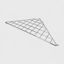 2 Pcs Chrome Corner Triangle Wire Grid Shelf 24” x 24” x 32” Slat Grid Panel Shelf for Retail Store & Display Systems