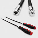 2 Pc Bendable Driver Set 20" Long Reach Flexible 1/4'' Socket Bits Driver Set