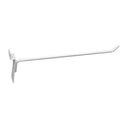 2 Pcs 12” Gloss White Slatwall Hook, Retail Display Wire Metal Hanger for Store Wall Merchandising & Panel Fixture